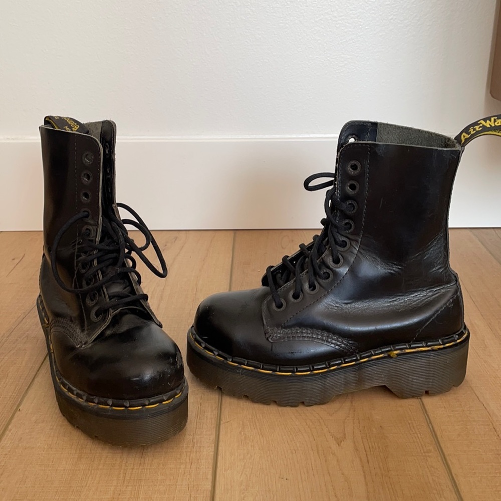 Vintage (1990’s) double soul, steel toe dr martens